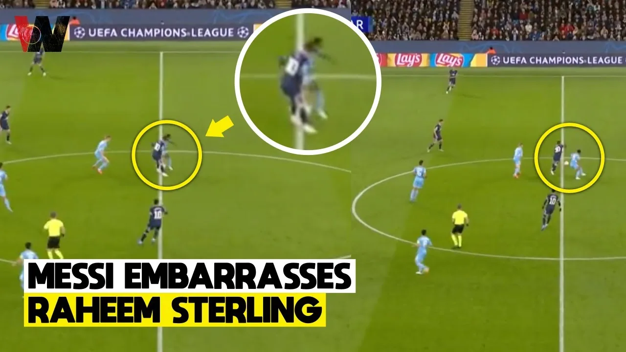 Leo MESSI Embarasses Raheem STERLING with a Cheeky Cold