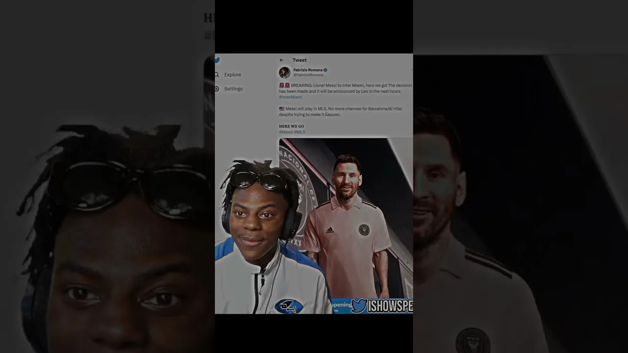 Ishowspeed Reacts to Messi Joining Inter Miami