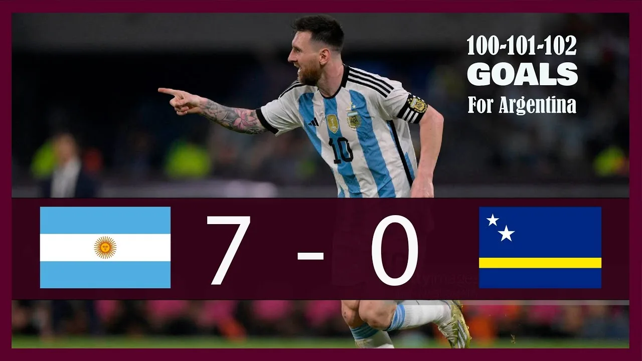 Lionel Messi Hat Trick | Argentina vs Curacao 7-0 (All Goals
