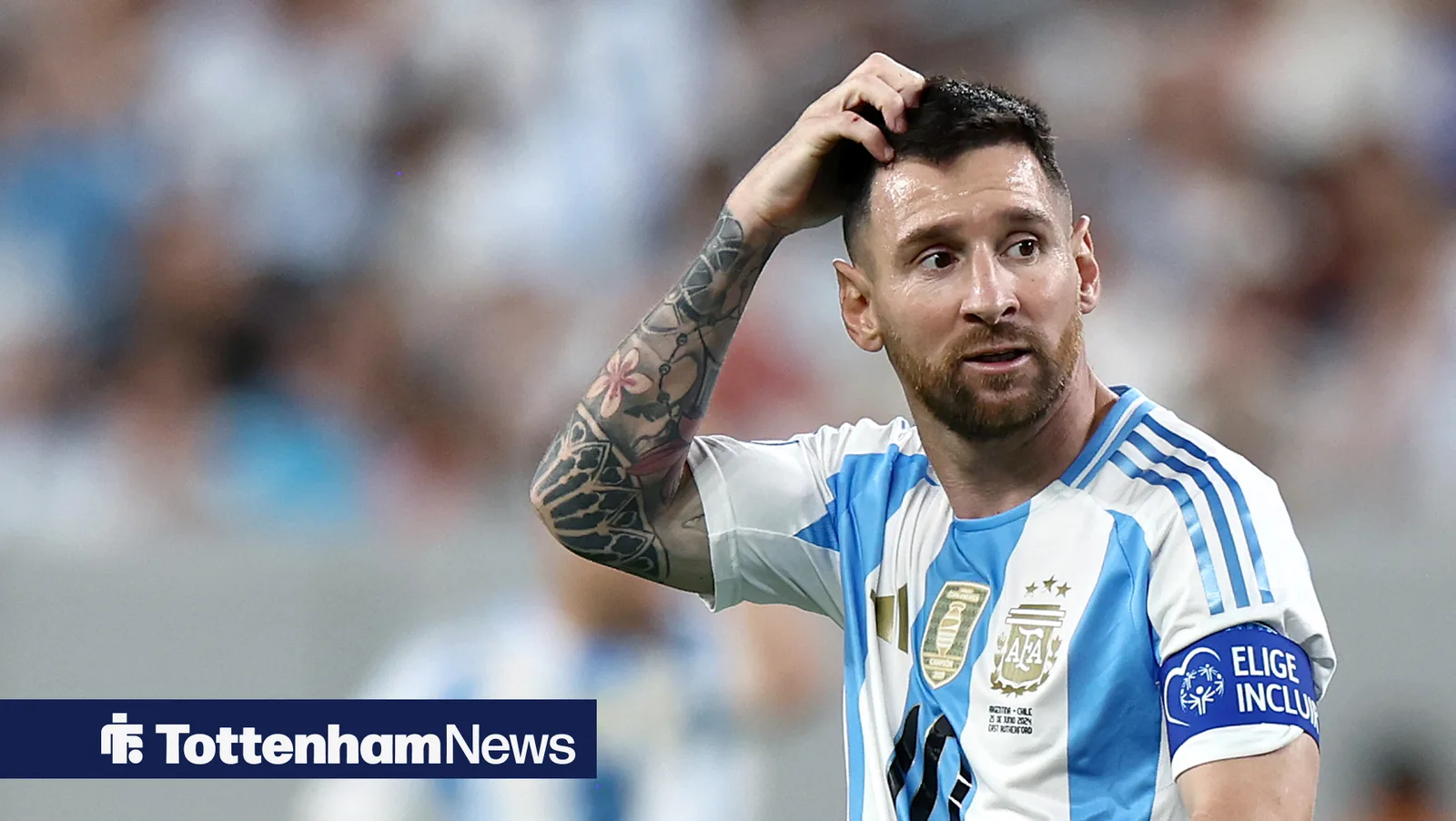 Lionel Messi réagit aux scènes de Tottenham sauvages