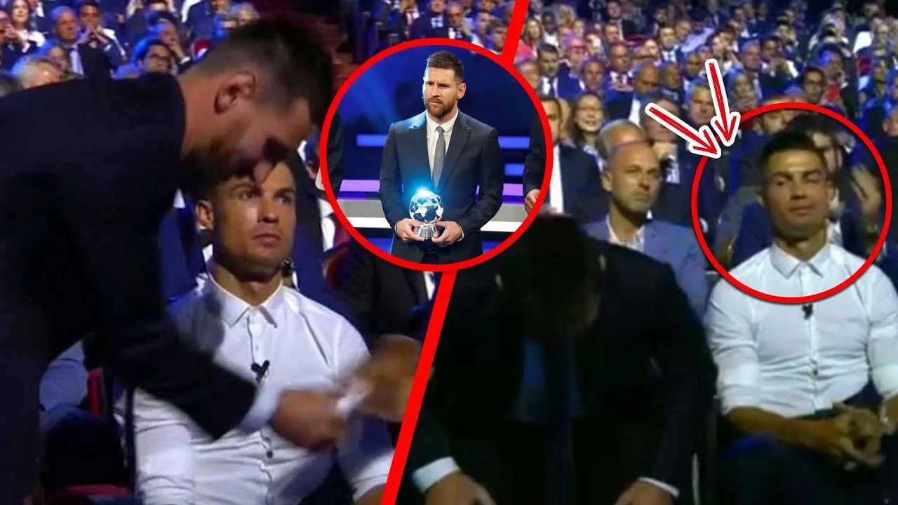 La increíble reacción de CR7 cuando nombraron a MESSI el