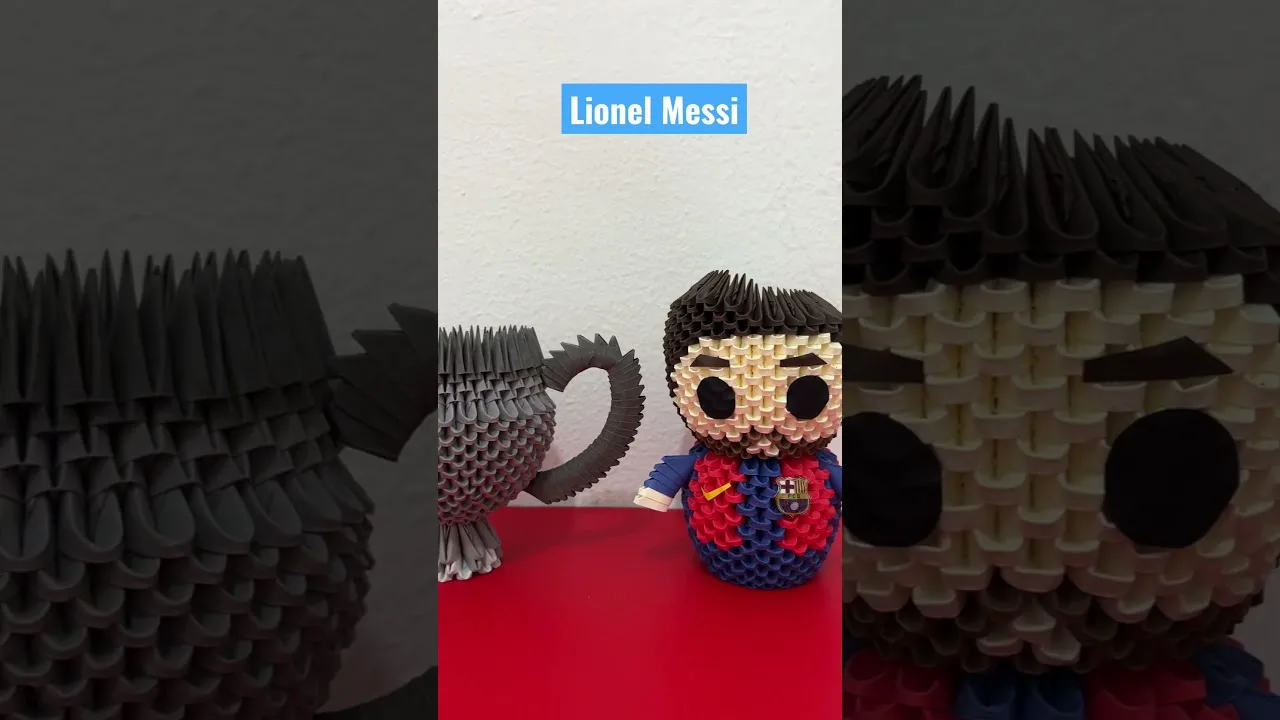 Lionel Messi de papel #origami #origami3d #arte #futebol