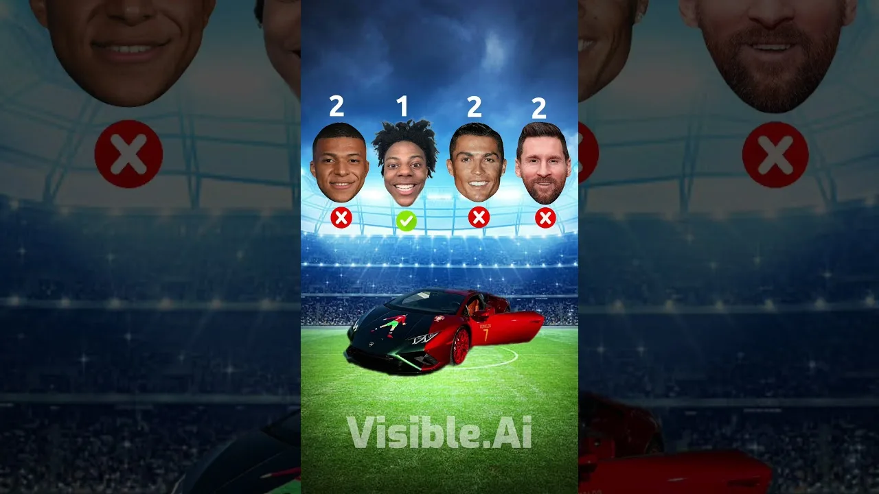Cristiano Ronaldo, Ishow Speed, Leo Messi, Kylian Mbappé #football #shorts #footballshorts