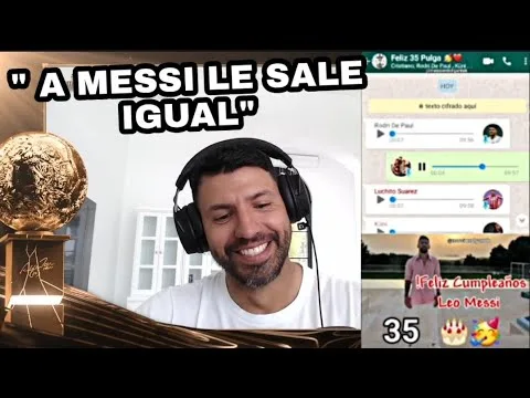 KUN AGUERO reacciona a los CHAT FALSO del CUMPLEAÑOS de LEO