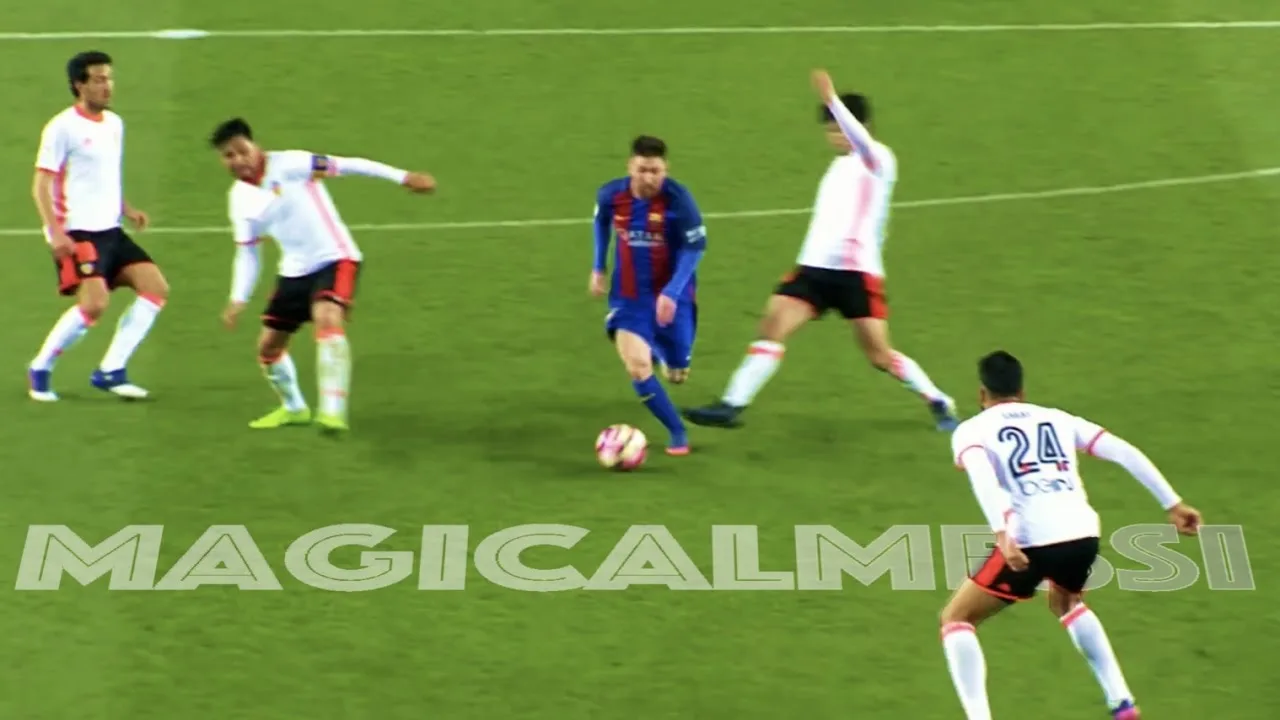 When Lionel Messi Dribbles Past Everyone – Vs 3 Or More