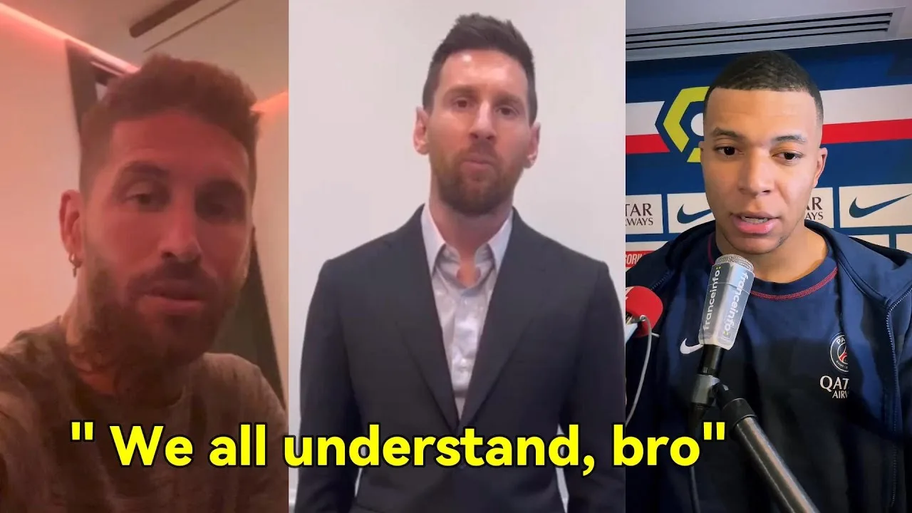 Mbappe and Ramos reaction to Messi apologize to PSG