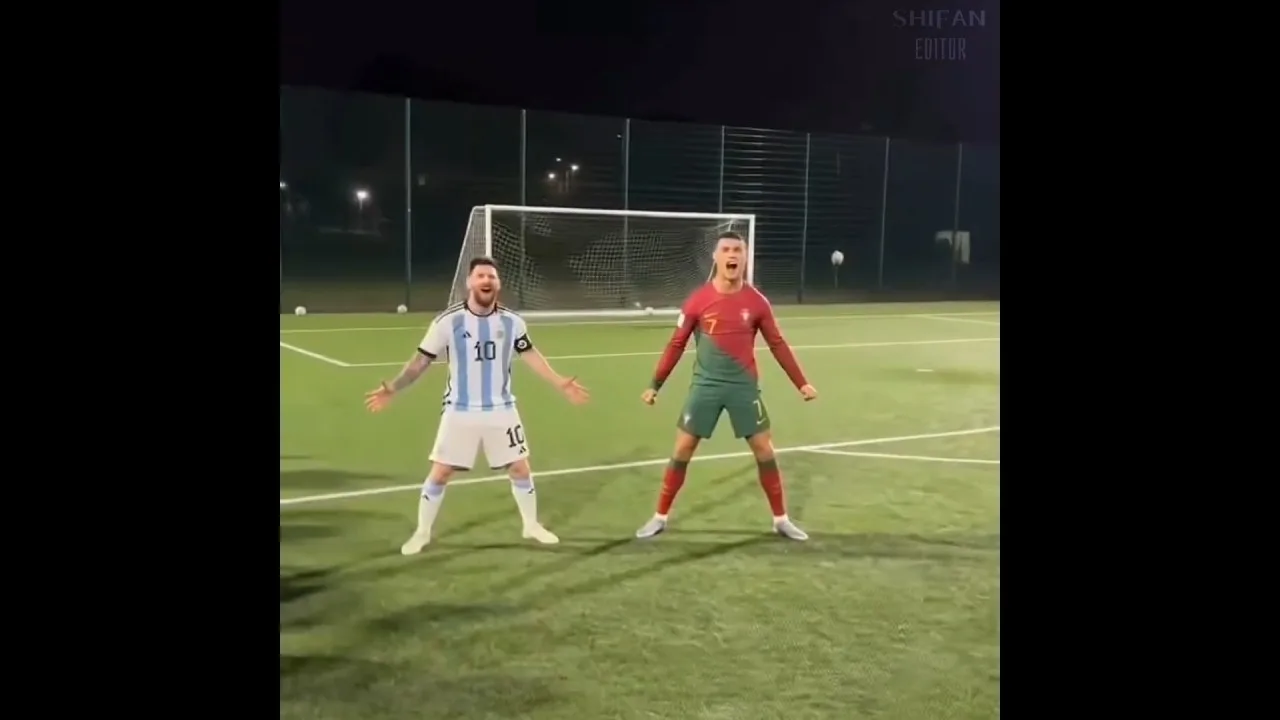 Cristiano Ronaldo et Lionel Messi siuuuuuu célébration 🐐⚽||#ronaldo #messi #football
