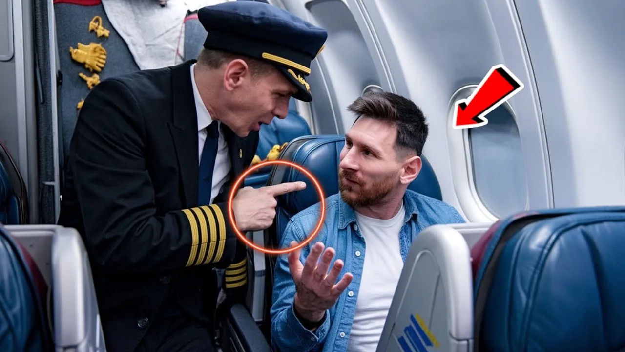 Un pilote essaie d’insulter Leo Messi sur un vol de classe de première classe mais ce qui se passe Ashrissee.
