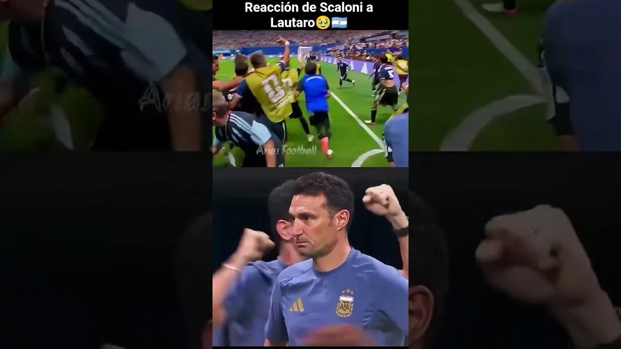 Reacción de Scaloni a Lautaro 🥹🇦🇷 #leomessi #football #messi