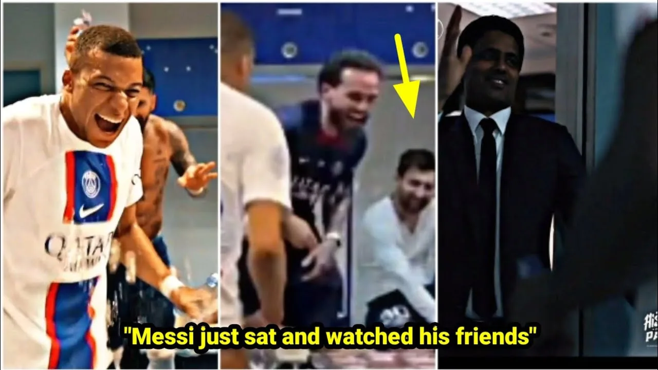 Lionel Messi’s reaction when PSG players celebrate the Ligue