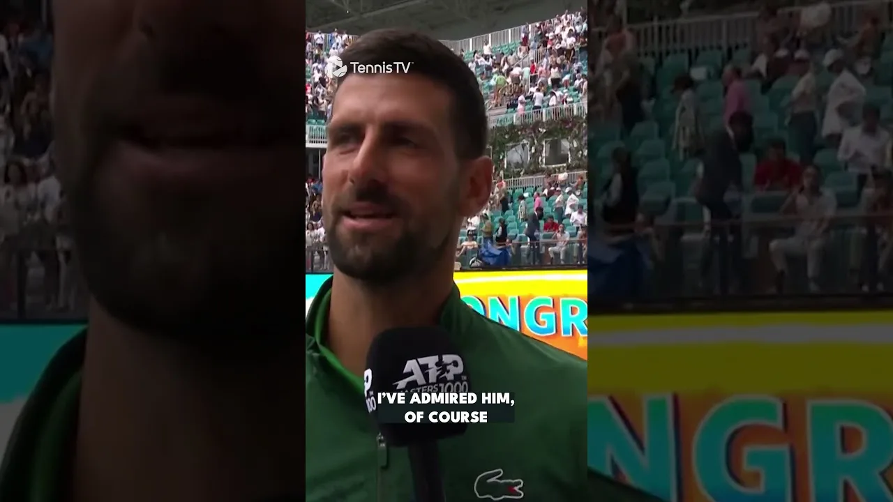 Légendes partout ✨ Novak Djokovic sur le fait d’avoir Lionel Messi dans le public!