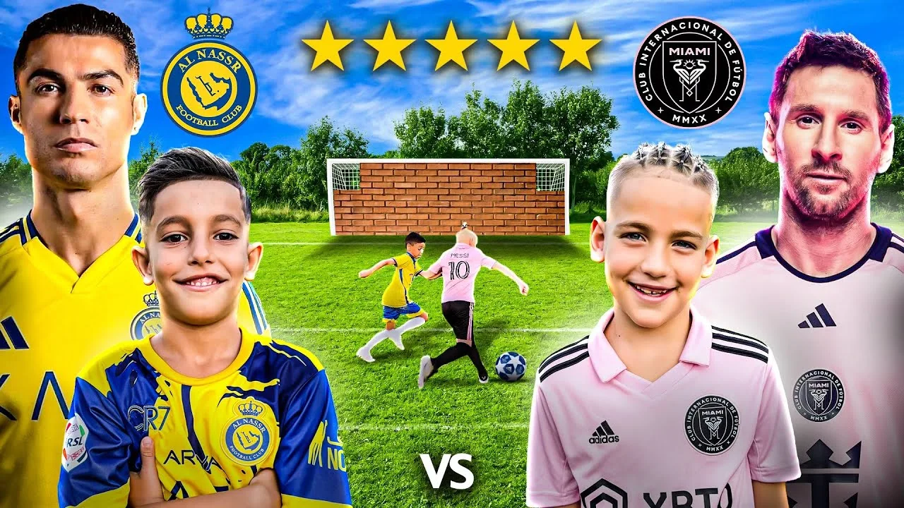 Mini Cristiano Ronaldo vs Mini Lionel Messi le duel des meilleurs enfants !!
