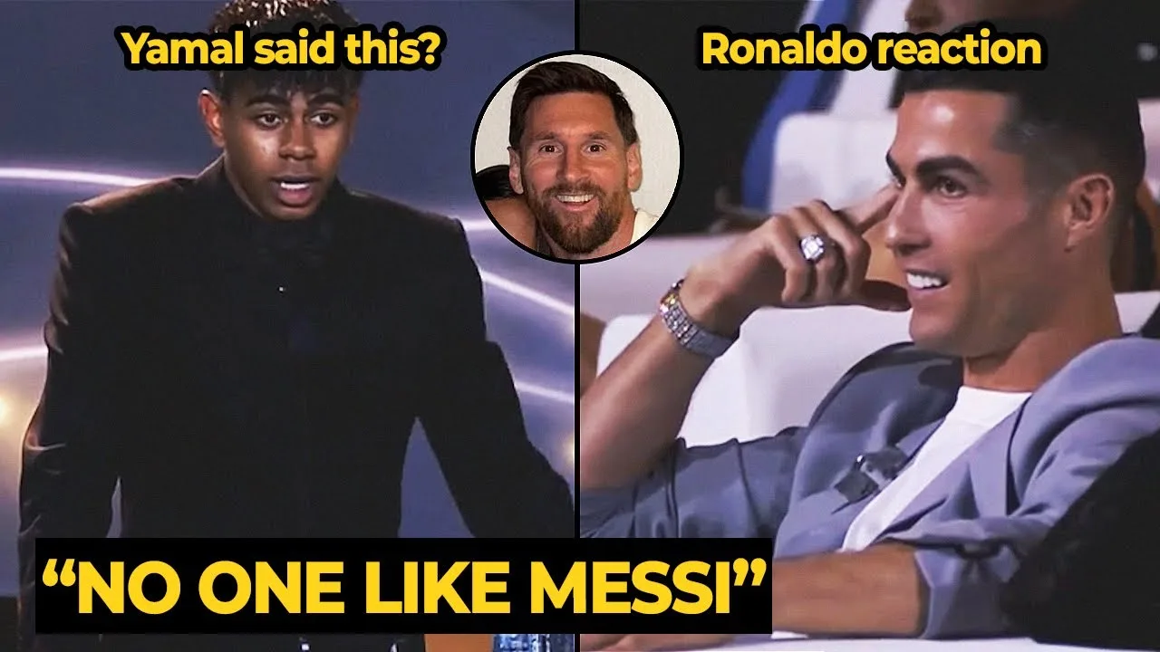 Yamal a vraiment DIT CECI à propos de MESSI devant Ronaldo ? regardez la réaction de Ronaldo…