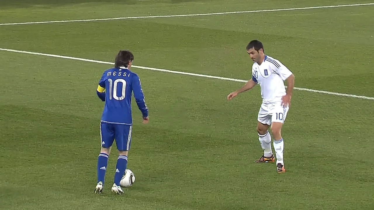 Lionel Messi vs Greece (World Cup 2010) English Commentary –