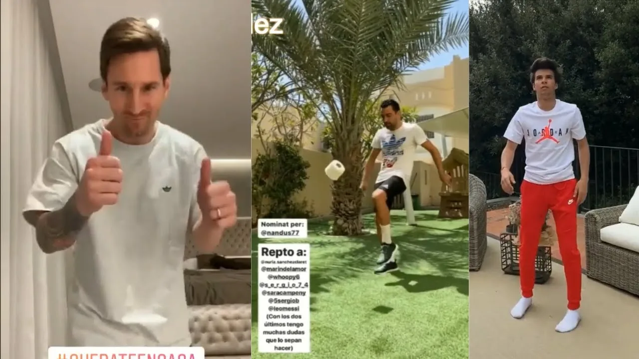 10 Touches Challenge | Leo Messi, Xavi, Matthijs De Ligt..