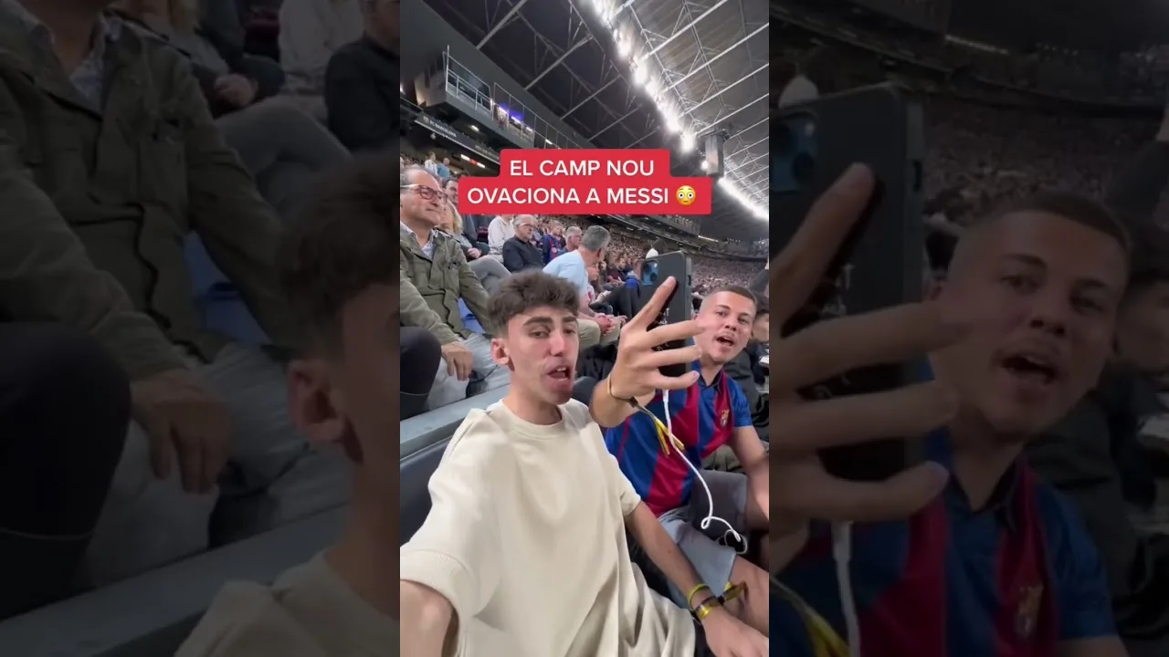 EL CAMP NOU OVACIONA A LEO MESSI