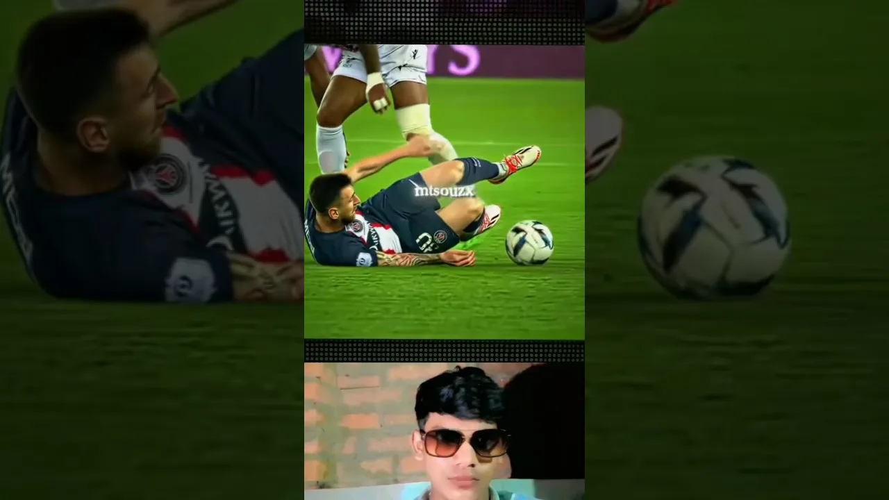 Leo Messi Foot Boll Khelte Hue Jamin Par Girne Ke Baad Bhi Leg SE Foot Boll Maare #Youtumeshorts #tre