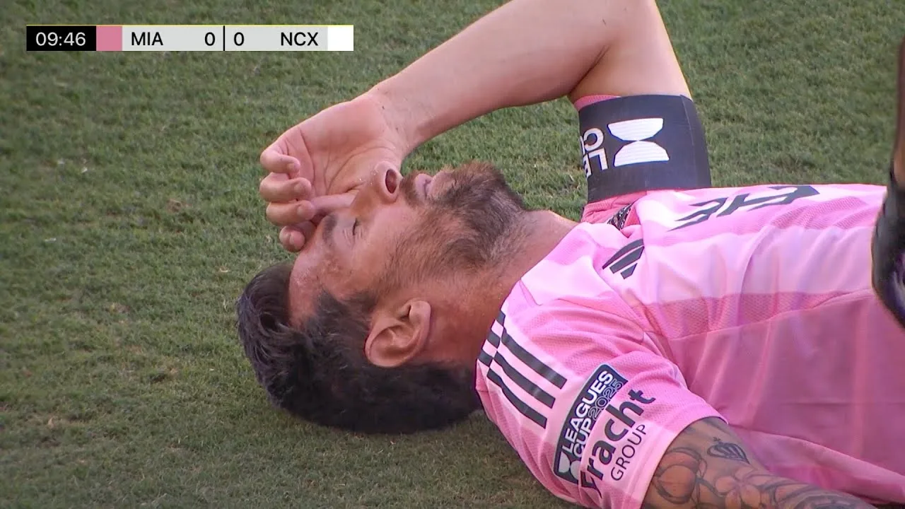 Messi vs Necaxa | Sous-éteint blessé à la 10e minute… 😢⚠️ | 02/08/2025