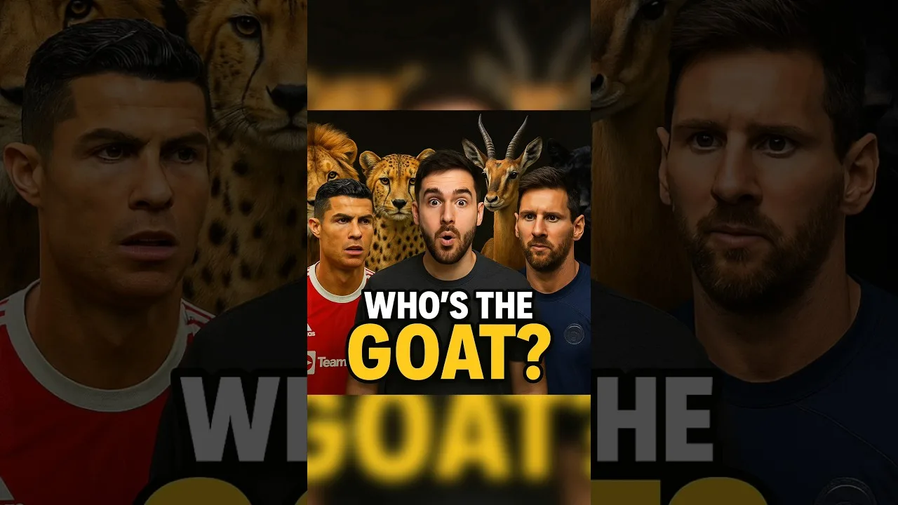 Ronaldo est le lion, Messi the Panther – mais qui est la chèvre? 🦁🐐🐆💨 #Shorts #Ronaldo #messi #soccer