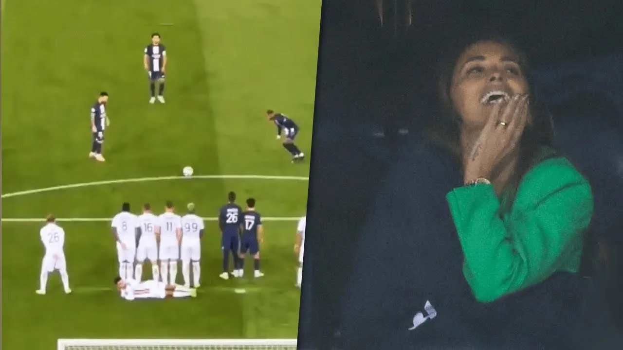 Lionel Messi Free Kick Goal vs Nice Crazy Fans Reaction –