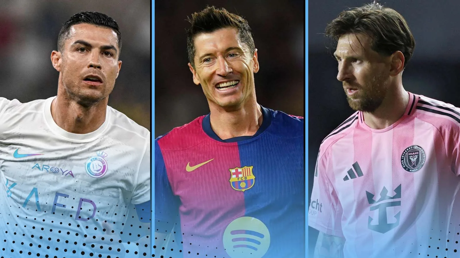 Comparaison des statistiques de Robert Lewandowski après avoir eu 30 ans avec Lionel Messi et Cristiano Ronaldo