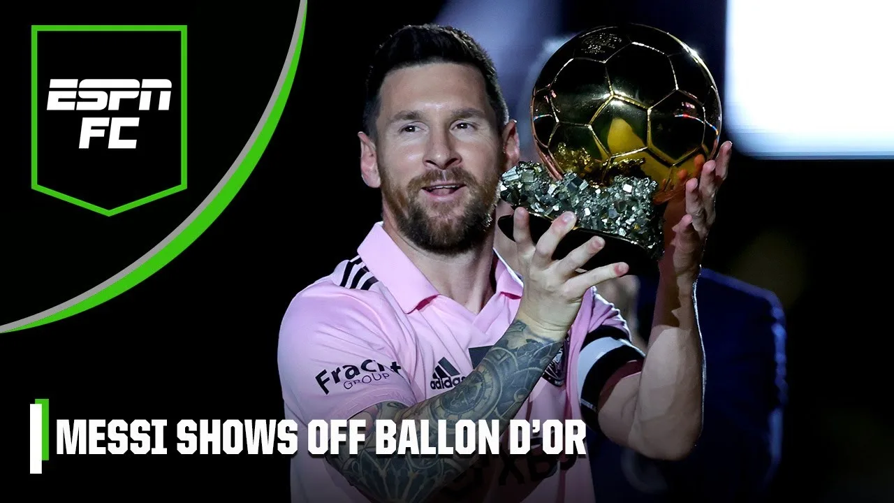 Lionel Messi shows off his 8th Ballon d’Or to Inter Miami