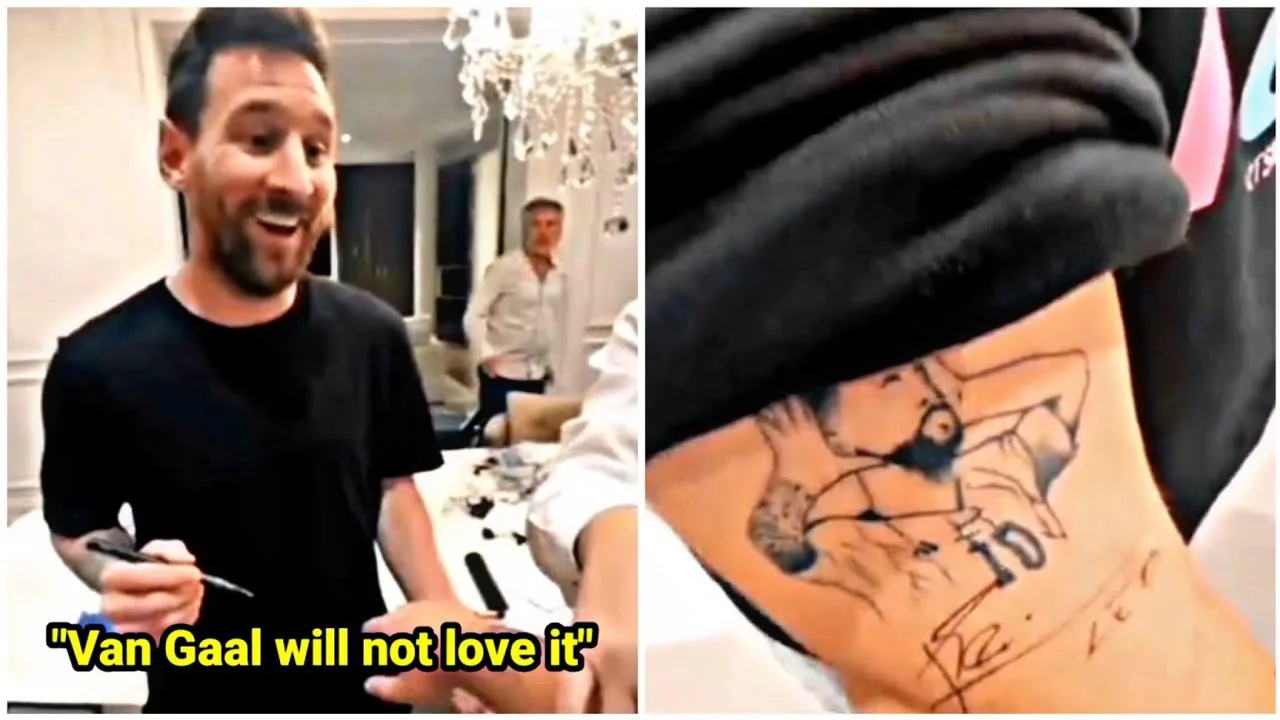 Lionel Messi’s reaction when he saw his fan tattoo