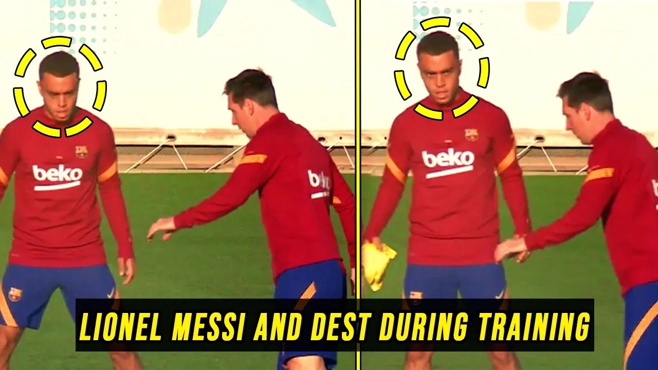 See What Happened B/w Lionel Messi And Dest in Barcelona