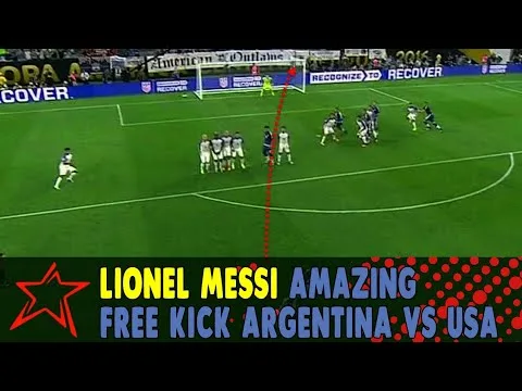 Lionel Messi Amazing Free kick – Argentina vs USA