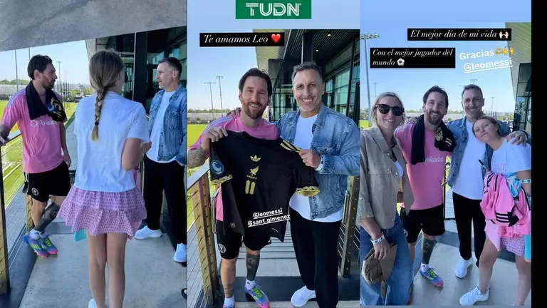 Lionel Messi pose avec la chemise de l’équipe nationale mexicaine pour rencontrer ‘Chaco’ Gimenez | TUDN SOCCER