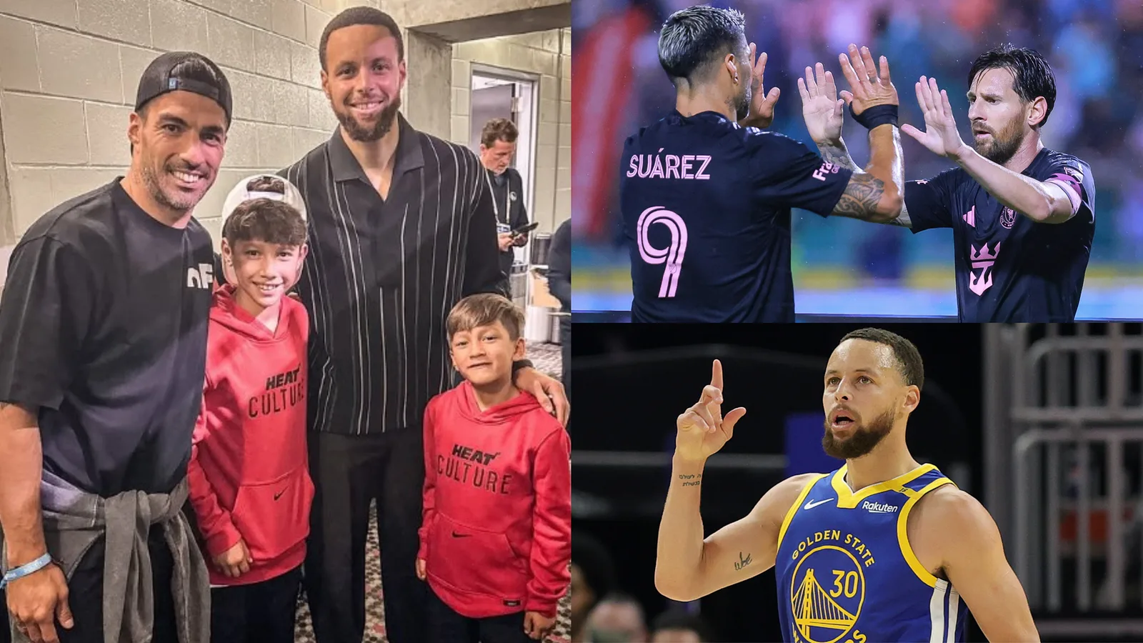 Luis Suarez rencontre une autre chèvre! Le coéquipier de l’Inter Miami de Lionel Messi se refroidit avec la superstar de la NBA Steph Curry en tant que Heat Face Golden State Warriors en Floride