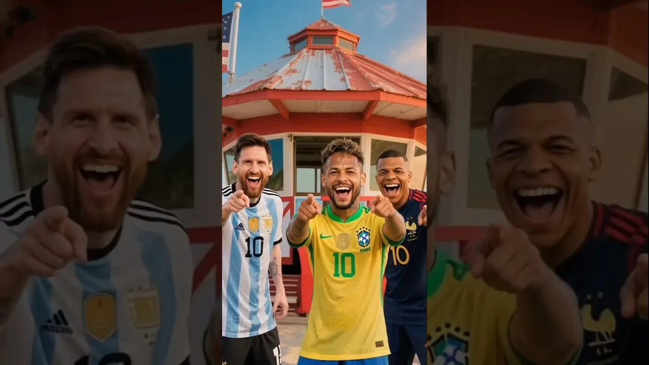 Lionel Messi, Neymar Jr. et Kylian Mbappé se sont moqués du bateau de Ronaldo#funny #virel #ronaldo#messi #foryou