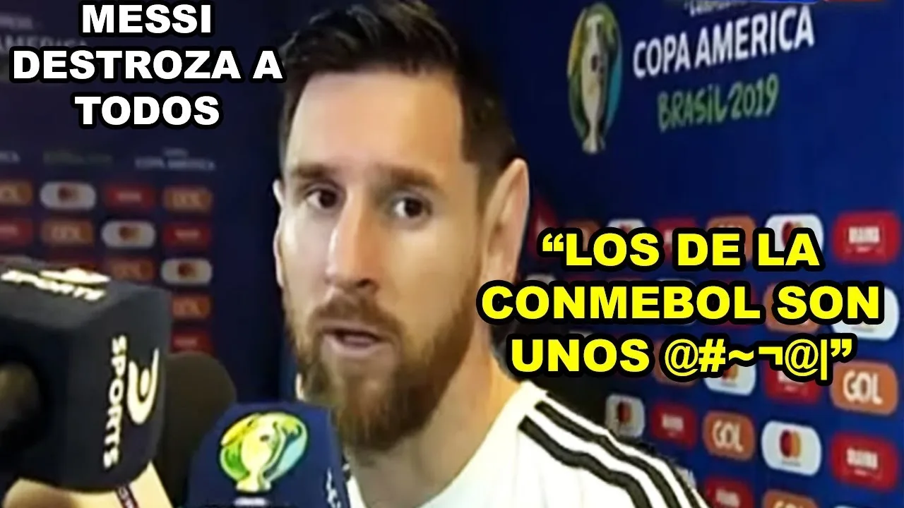 LEO MESSI DESTROZA A LA CONMEBOL Y AL ARBITRO EN BRASIL 2-0