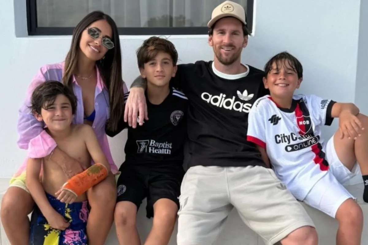 Leo Messi était une famille et un détail dans la chemise de ses enfants a excité une équipe de football argentine
