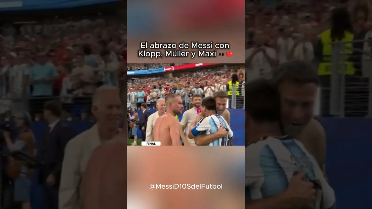 Le câlin de Messi avec Klopp, Müller et Maxi ❤️