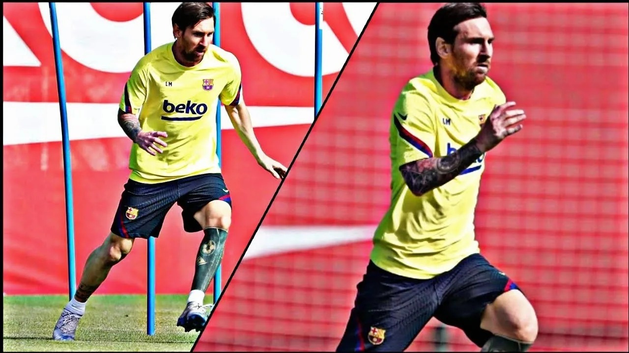Lionel Messi Back In Training With FC Barcelona After