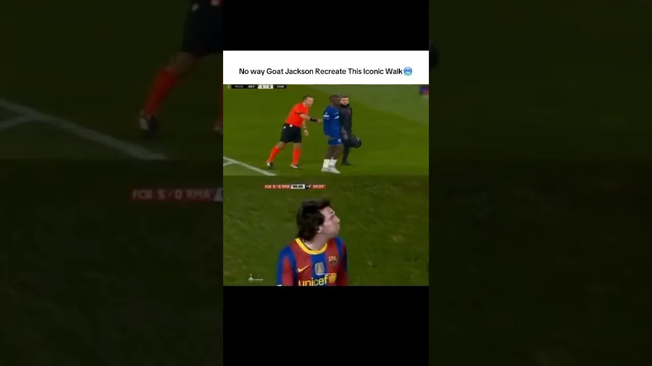 Messi or Jackson iconic walk? #messi #jackson #nicolasjackson #leomessi #chelsea #barcelona #iconic