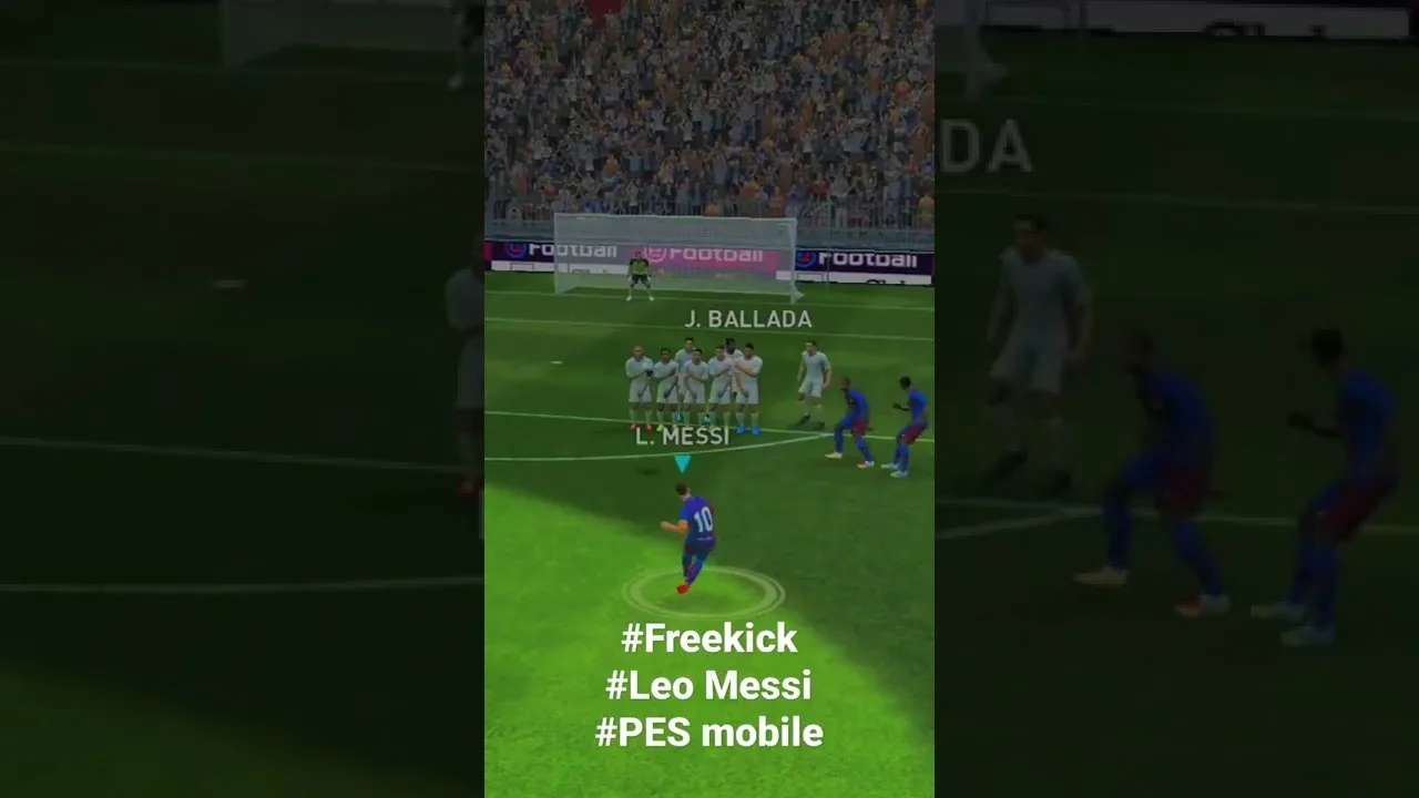 free kick Leo Messi PES mobile #shorts