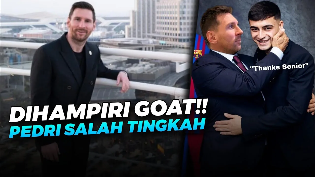 LANGSUNG DIPUJI MESSI  Reaksi Pedri Saat Lionel Messi