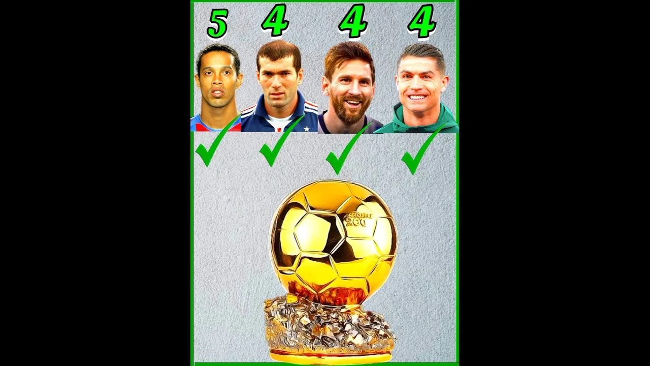 Ronaldinho 🇧🇷 VS Zinedine Zidane 🇫🇷 VS Lionel Messi 🇦🇷 VS Cristiano Ronaldo 🇵🇹 Comparaison des trophées