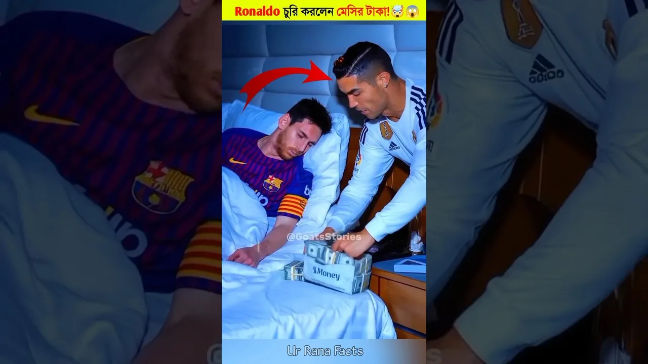 Ronaldo a volé l’argent de Messi. Cristiano Ronaldo. Leo Messi. Ronaldo #shorts #Ronaldo #messi