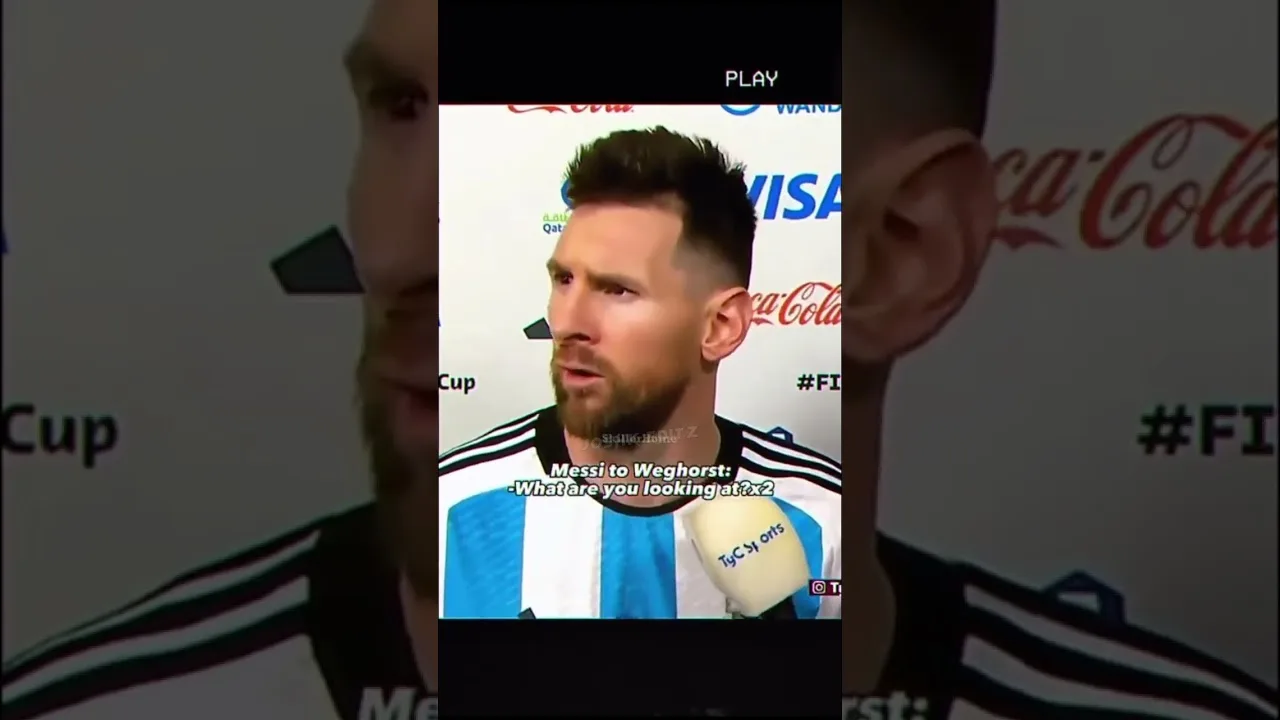 Messi's disrespect with Weghorst😥