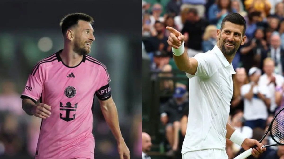 Lionel Messi canalise Novak Djokovic dans un interrupteur de célébration après Miami Open Rencontre