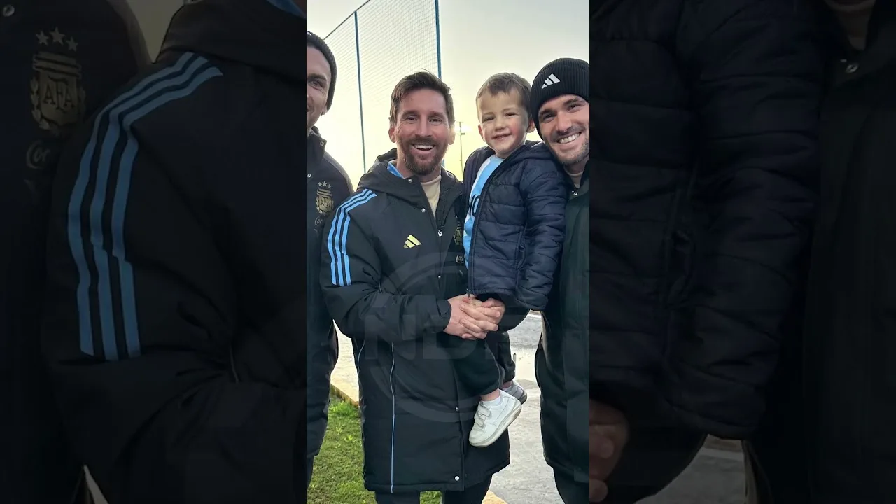 Luca Cubero a rencontré son idol Leo Messi 😍 #messi #LeoMessi #Argentina #futbol #Lionelmessi