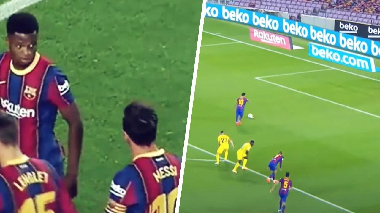 Lionel Messi's gesture to Ansu Fati says a lot about who