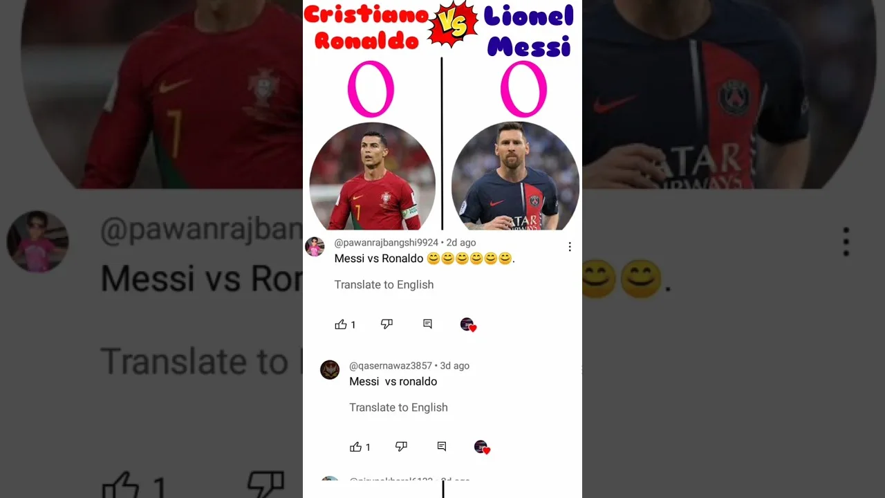 Cristiano Ronaldo VS Lionel Messi #ronaldo #messi #shorts