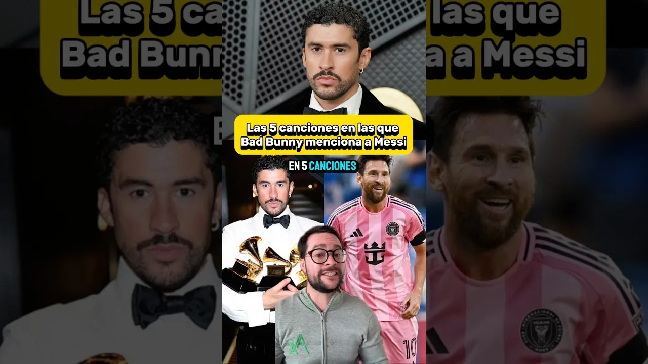 🔥🇦🇷Bad Bunny menciona a Leo Messi en 5 de sus canciones… #badbunny #superbowl #messi
