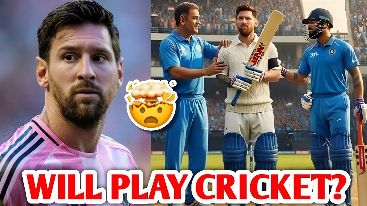 Messi vs Virat, Rohit, Dhoni, Sachin 🤯🔥 Lionel Messi Cricket | Inde Cricket News Faits