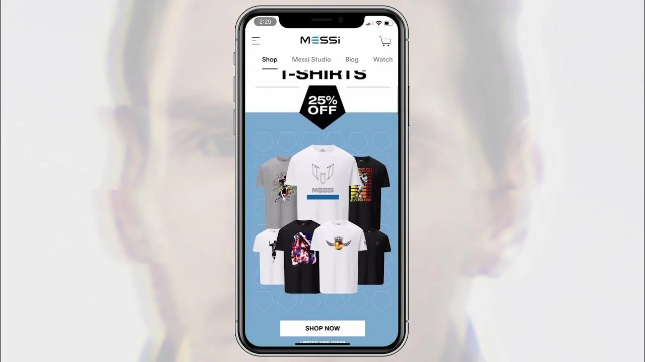 Application La boutique Messi