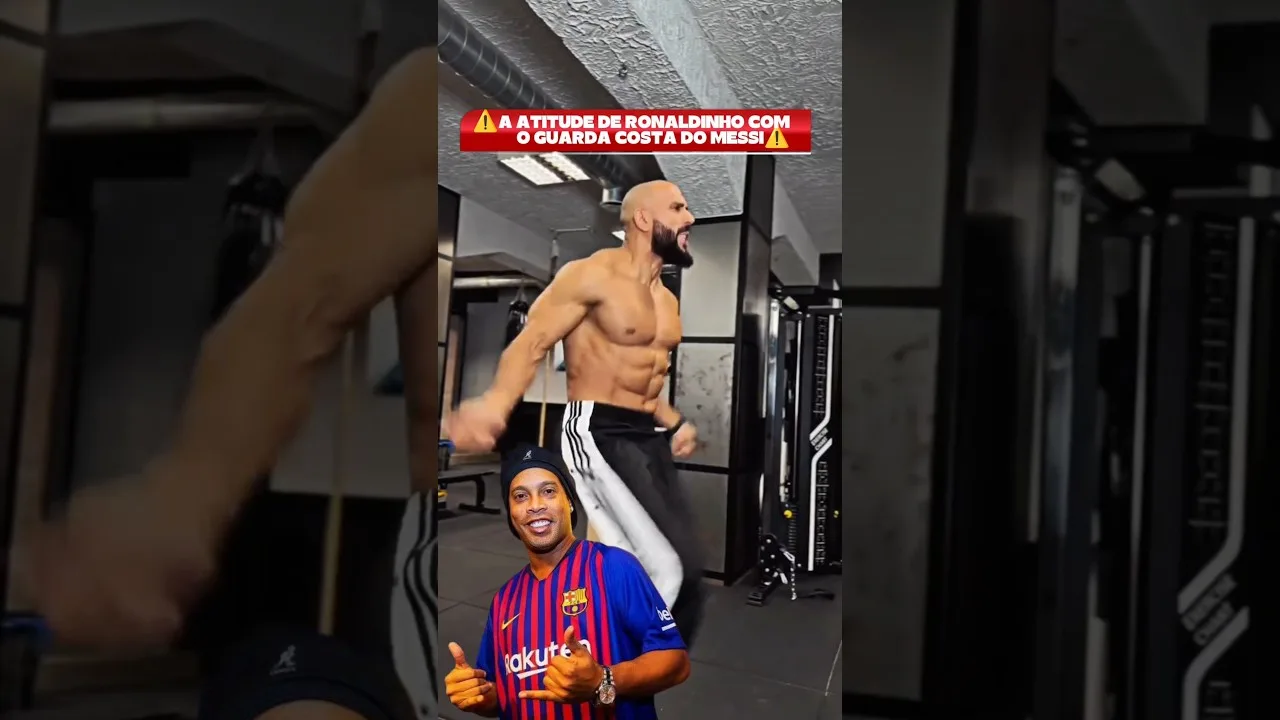 A atitude de Ronaldinho Gaúcho com o guarda costas de Lionel Messi 😱  #ronaldinho #messi